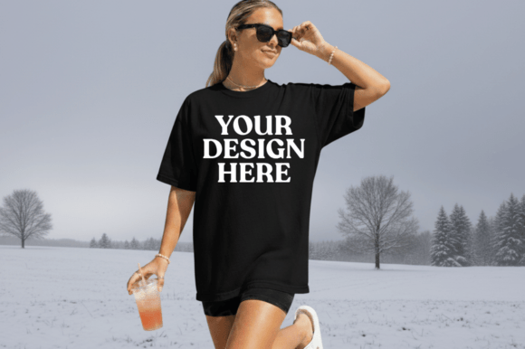 A Beach T-Shirt Mockup for Authentic Brand Graphics