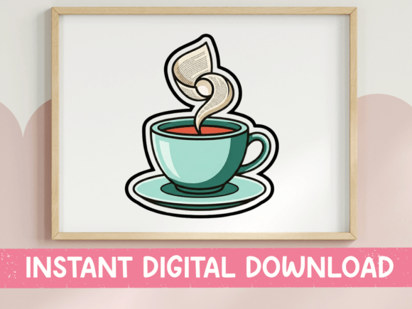 A Designer's Hands-On Review of Tea Cup with Book Page Sticker