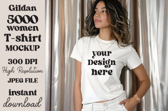 A Designer’s Look at the Gildan 5000 Natural T-shirt Mockup 23