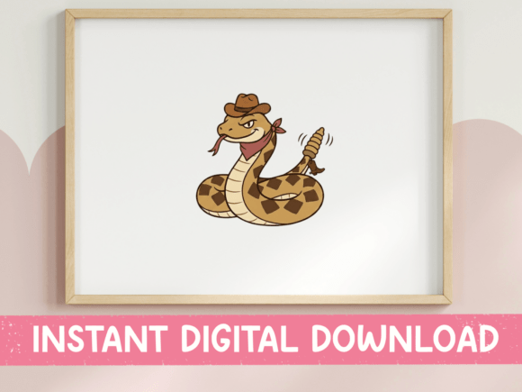 A Grinning Rattlesnake: A Western SVG for Graphics & T-Shirt Designs