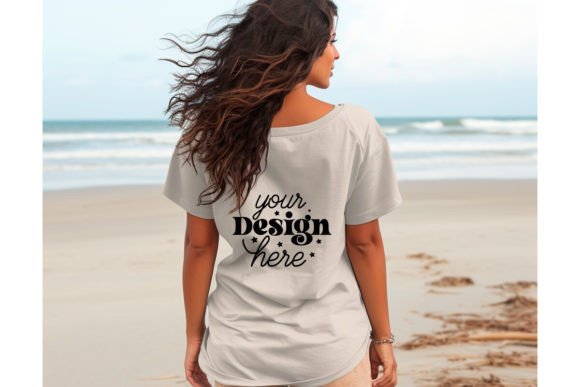 A Natural Bella Canvas T-Shirt Mockup for Selling Graphics