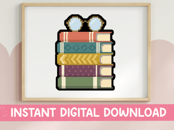 A Pixel Art Book Stack for Thoughtful Small Business Branding