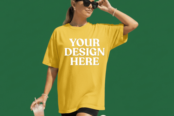 A Vintage Green Tee Graphic for Boho Craft Designs