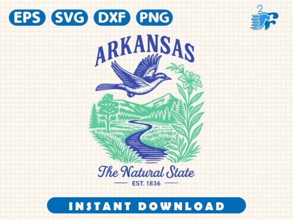 Arkansas the Natural State: Versatile Graphics for T-Shirt Designs & More