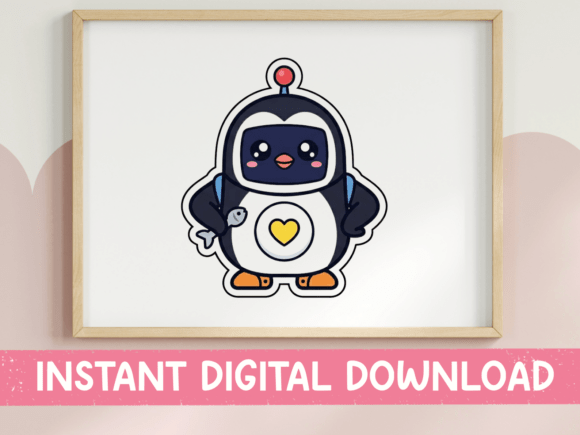 Evaluating the Kawaii Robot Penguin Graphic for T-Shirt Designs