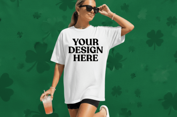 Green Pattern Graphics for Small Business T-Shirt Designs