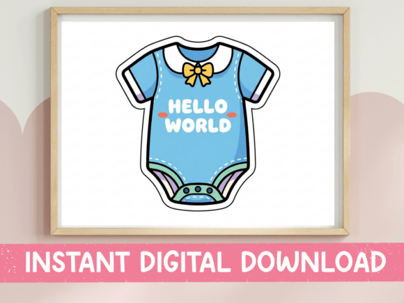 Hello World Baby Onesie Design as a Graphic Identity