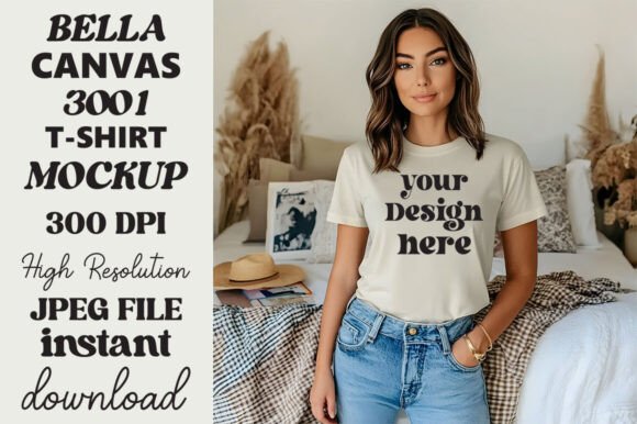 How Bella Canvas 3001 T-shirt Graphics Elevate Product Mockups