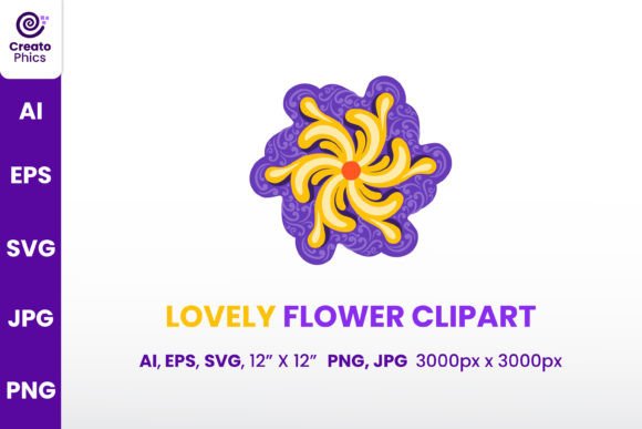 Lovely Flower Clipart: A Sublimation Graphics Gem for T-Shirt Designs