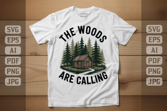 The Woods Are Calling Retro Art for Packaging & Promotion
