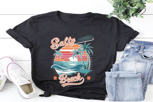 Vintage Beach Graphics for Editorial & T-Shirt Designs