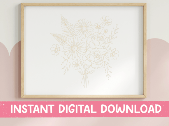 Warm Gold Flowers for Modern Branding & T-Shirt Graphics